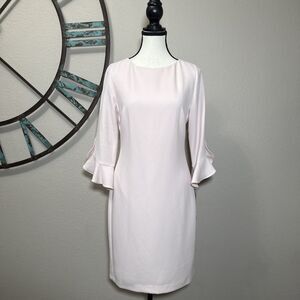 Karl Lagerfeld Paris Dress 6 NWT Pink Long Sleeve Lined Sheath